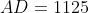 AD = 1125